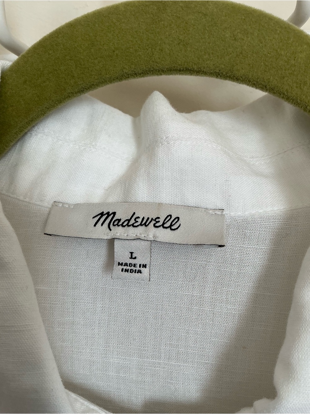 Madewell White Embroidered Cotton Button-Down Shirt - Picture 3 of 6